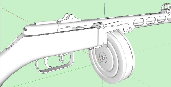 Схема пистолета-пулемета ППШ-41