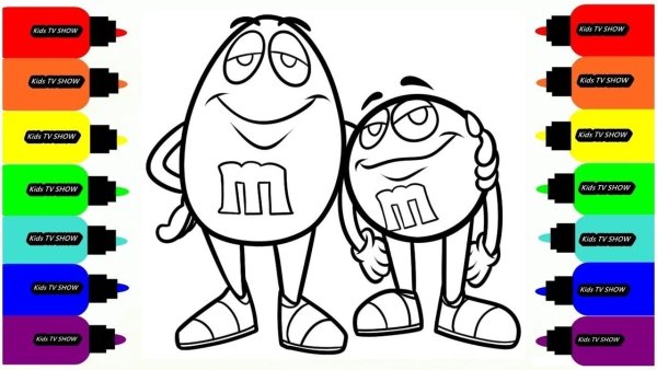 Жёлтый m m's рисунок карандашами