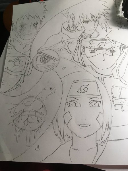 Рин Наруто рисунок