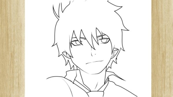 Аниме Рин карандашом