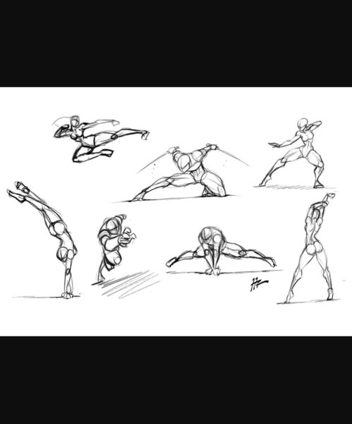 Позы для боя референс