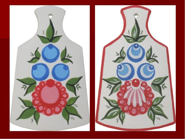 Разделочная доска Городецкая роспись 1кл