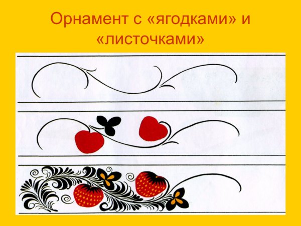 Хохлома элементы узора для детей