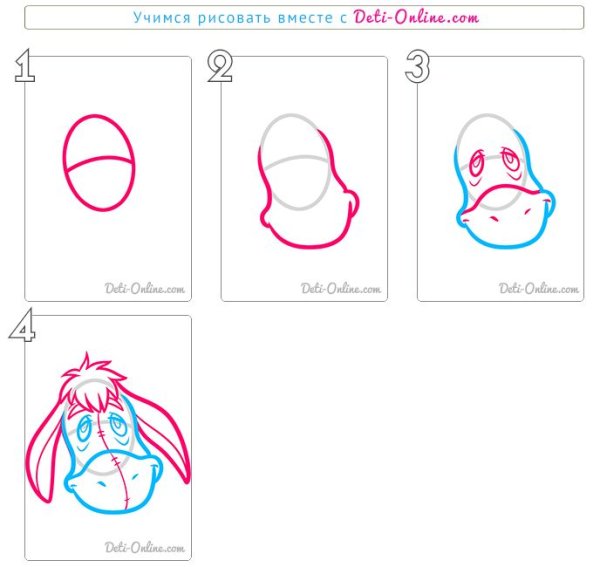 Рисунки поэтапно Дисней