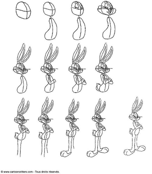 Рисовать карандашом поэтапно мультяшек