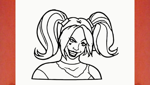 Харли Квинн раскраска детская