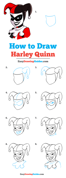 Нарисованная Харли Квинн ИЗИ