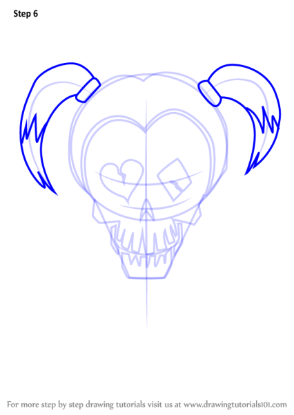 Харли Квинн рисунок арт вид сзади