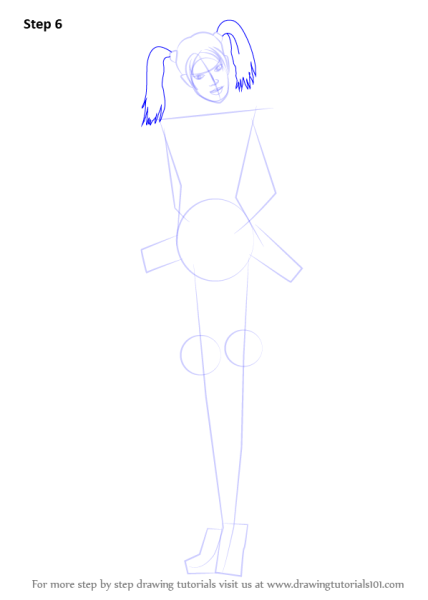 Нарисовать Харли Квинн поэтапно