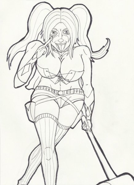 Раскраска Харли Квинн отряд самоубийц