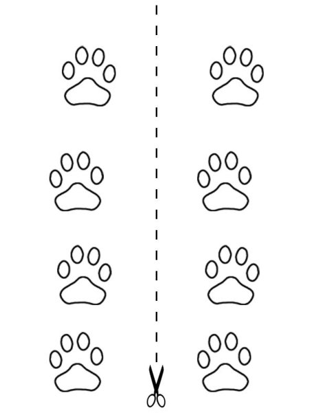 Раскраска лапка