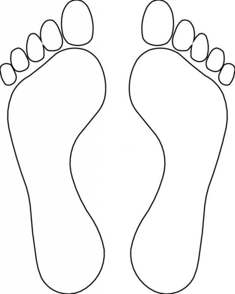 Контур стопы человека