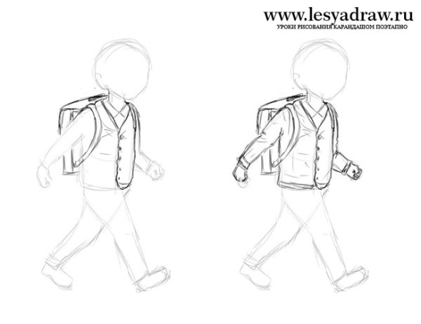 Школьник рисунок карандашом