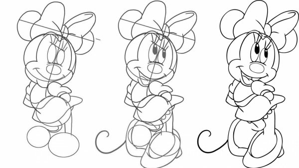 Схема рисования мультяшек