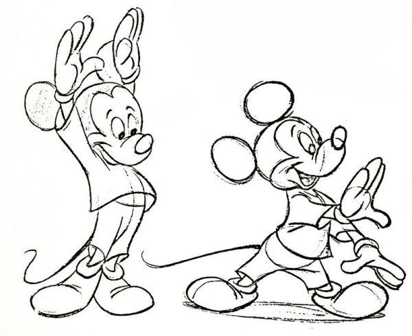 Мультипликационный герой в движении