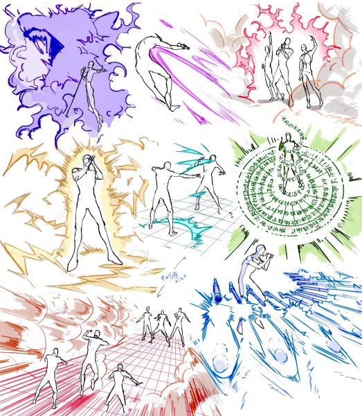 Позы для рисования магия