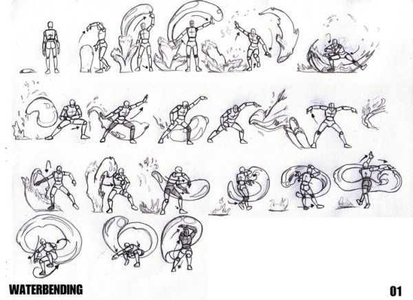 Магические боевые позы для рисования