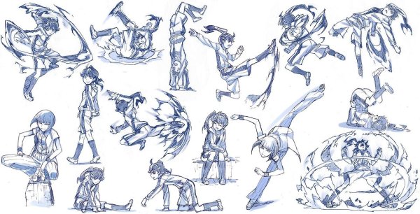 Поза атаки референс