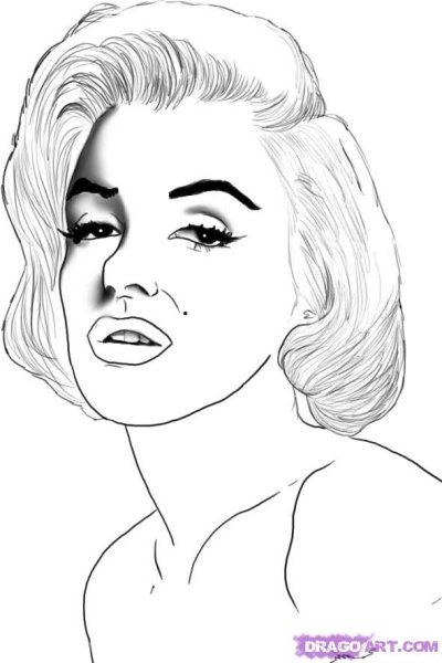 Нарисовать Мерлин Монро