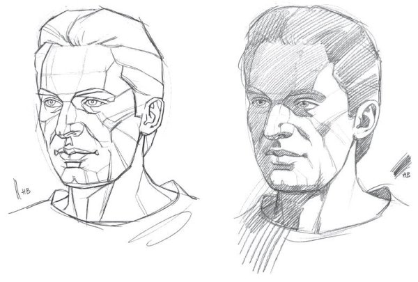 Этапы рисования портрета