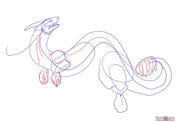 Пошаговое рисование китайского дракона