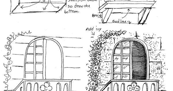 Интерьер с лестницей в карандаше