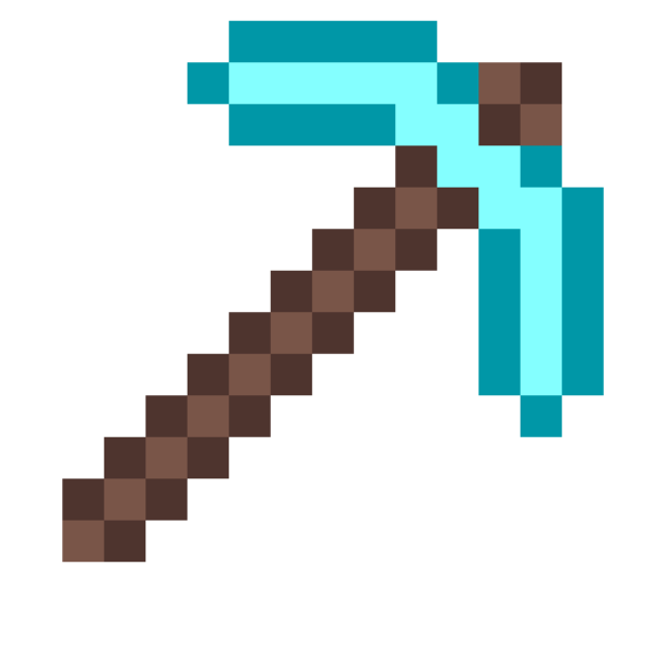 Алмазная кирка в МАЙНКРАФТЕ