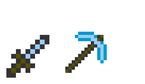 Пиксельные инструменты из МАЙНКРАФТА