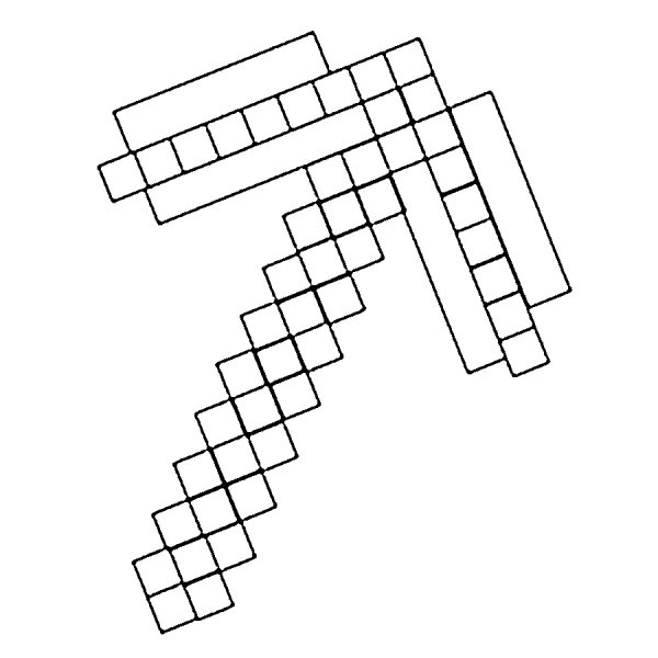 Кирка из МАЙНКРАФТА раскраска