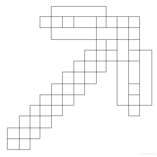 Кирка из МАЙНКРАФТА раскраска