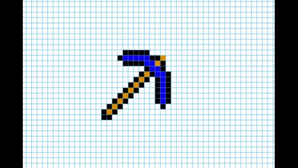 Рисунки по клеткам из МАЙНКРАФТА