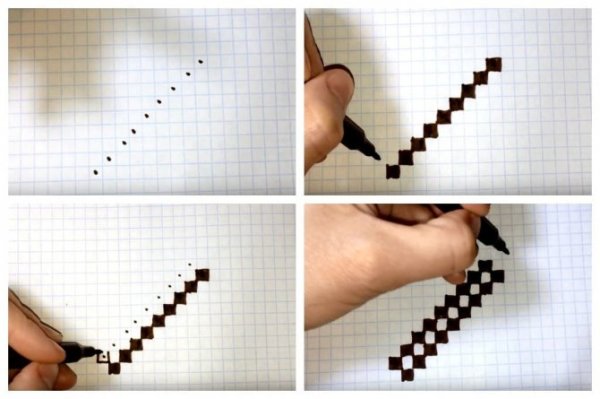 Нарисовать кирку легко