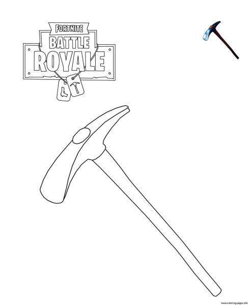 Раскраски ФОРТНАЙТ кирки