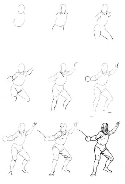 Рисование человека в движении