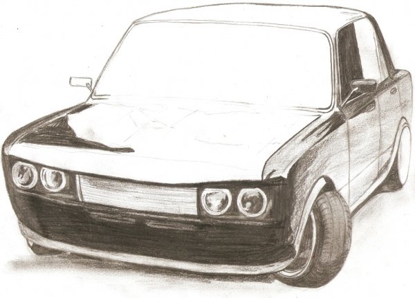 ВАЗ 2106 рисунок спереди