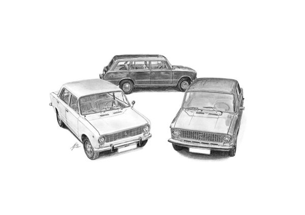 Рисунок автомобиля ВАЗ 2101