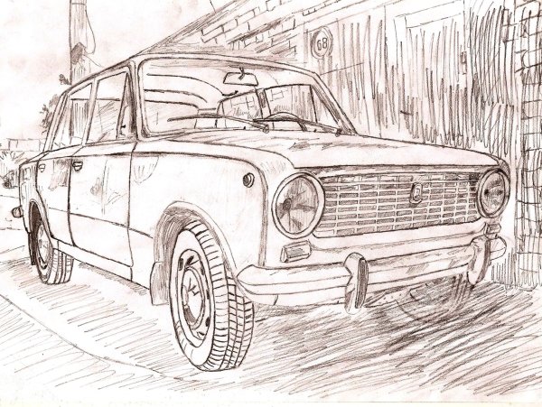 Рисунки карандашом машины