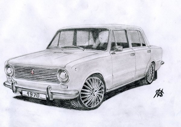 Жигули карандашом