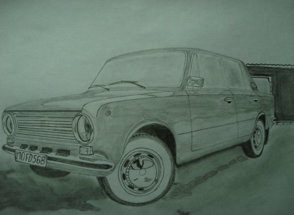 ВАЗ 2101 карандашом