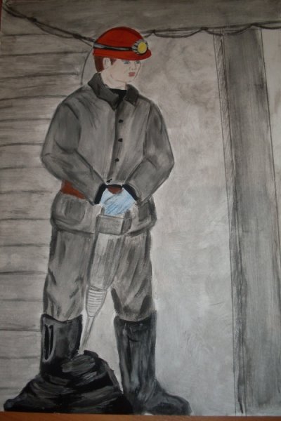 Раскраска Шахтера для детей