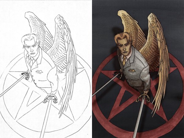 Люцифер Морнингстар карандашом