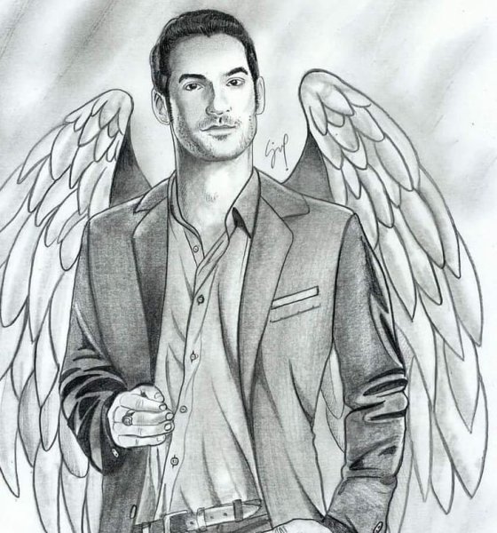 Люцифер Морнингстар карандашом