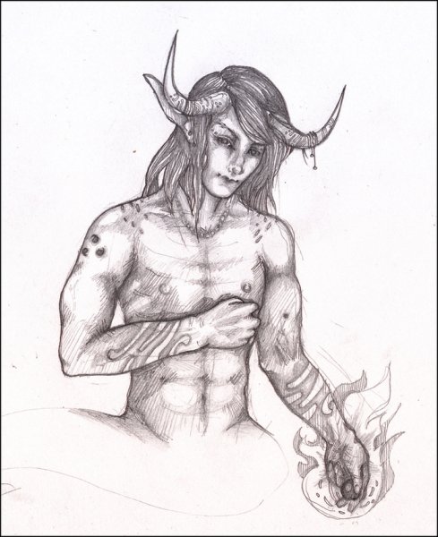 Демон искуситель рисунок