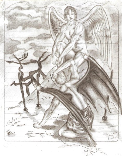 Люцифер рисунок карандашом