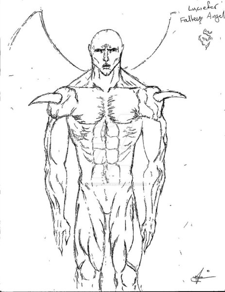 Люцифер рисунок карандашом
