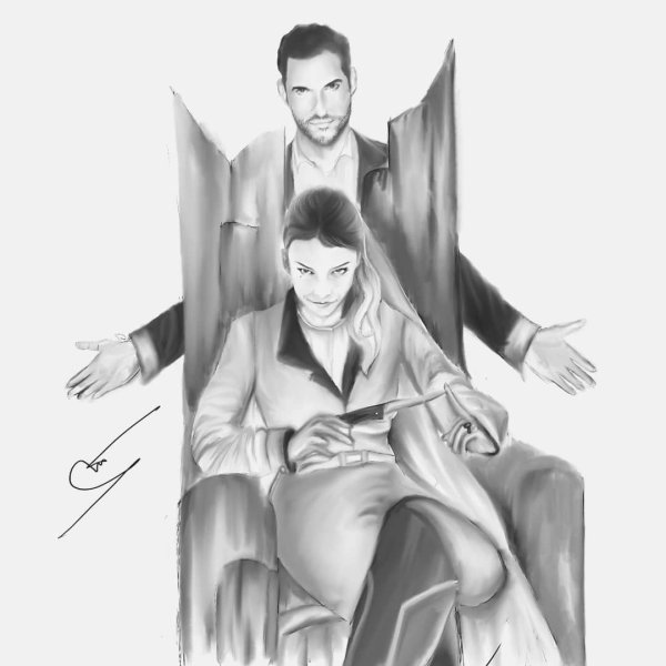 Люцифер сериал рисунки