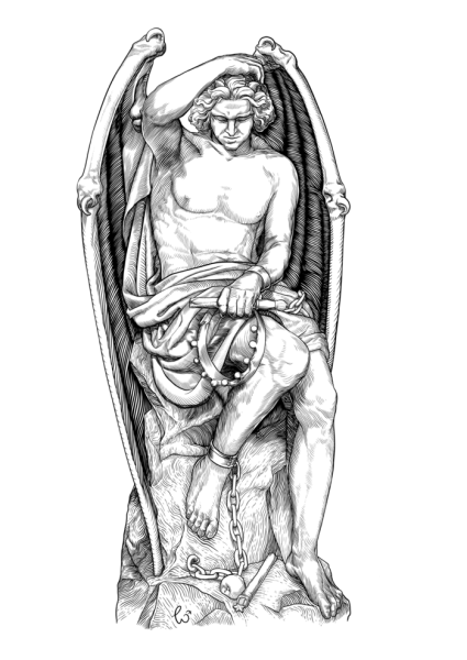 Люцифер тату эскиз