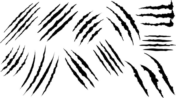 Царапины от когтей вектор