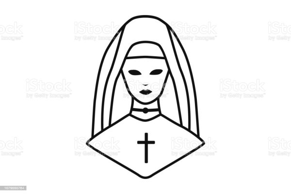 Монашка рисунок карандашом легкий