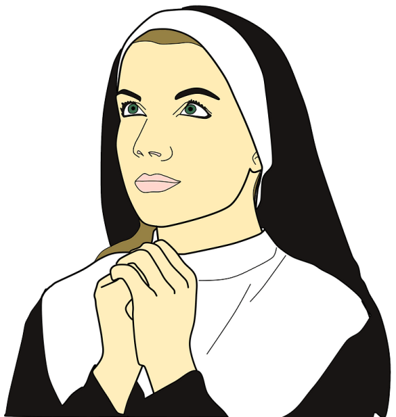 Монахиня вектор